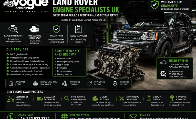 Top Land Rover Engine Specialists UK Engine Swap & Rebuild Vogue Technics Engine Rebuild