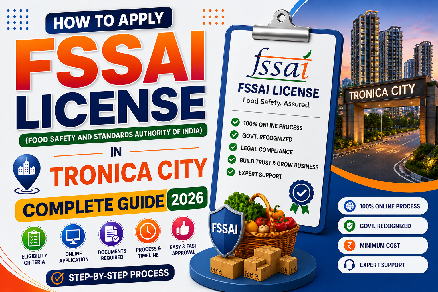 How to Apply FSSAI License in Tronica City – Complete Guide 2026