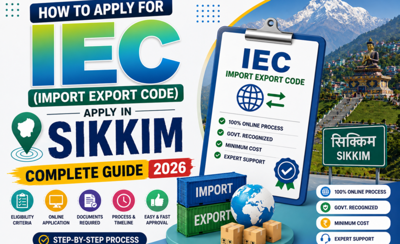 How to Apply for IEC (Import Export Code) Apply in Sikkim – Complete Guide 2026