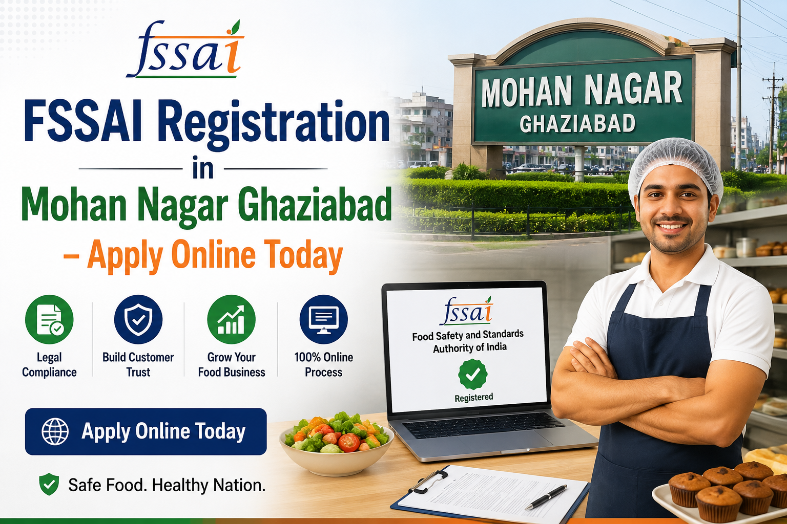 FSSAI Registration in Mohan Nagar Ghaziabad – Apply Online Today