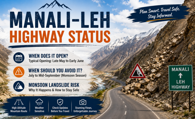 Manali-Leh Highway Status – When Does It Open, When Should You Avoid It & Monsoon Landslide Risk Explained