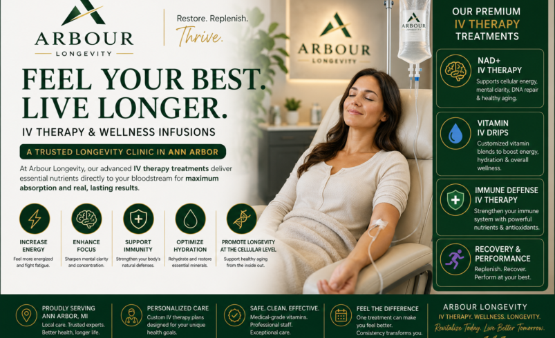 IV Therapy & NAD+ Drips at a Longevity Clinic in Ann Arbor | Arbour Longevity