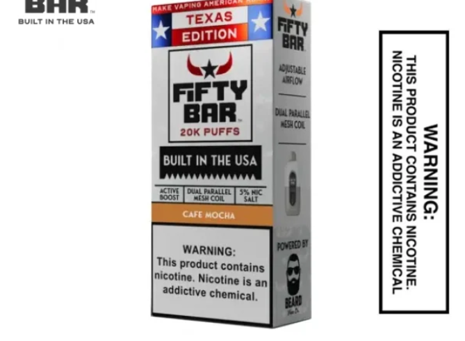 Cafe Mocha Texas X Fifty Bar 20K Puffs Disposable Vape: A Complete Flavor and Device Guide