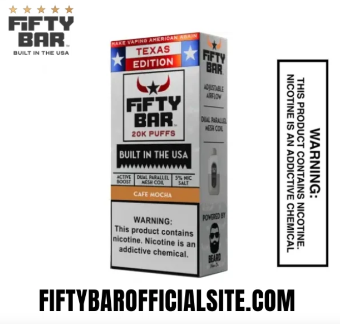 Cafe Mocha Texas X Fifty Bar 20K Puffs Disposable Vape: A Complete Flavor and Device Guide