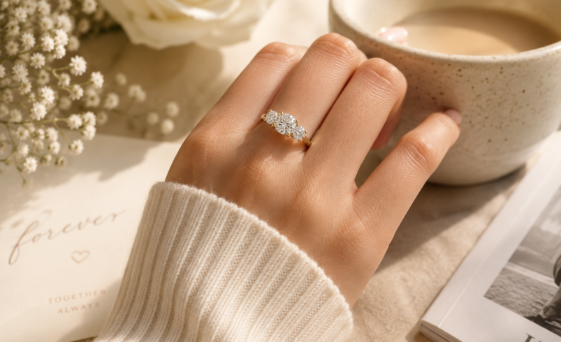 How to Choose a Setting That Makes a Three Stone Ring Easy to Wear