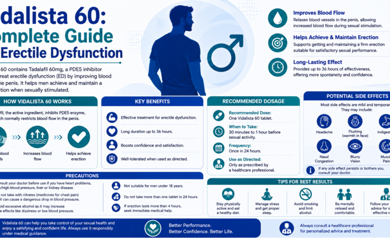 Vidalista 60: Complete Guide for Erectile Dysfunction