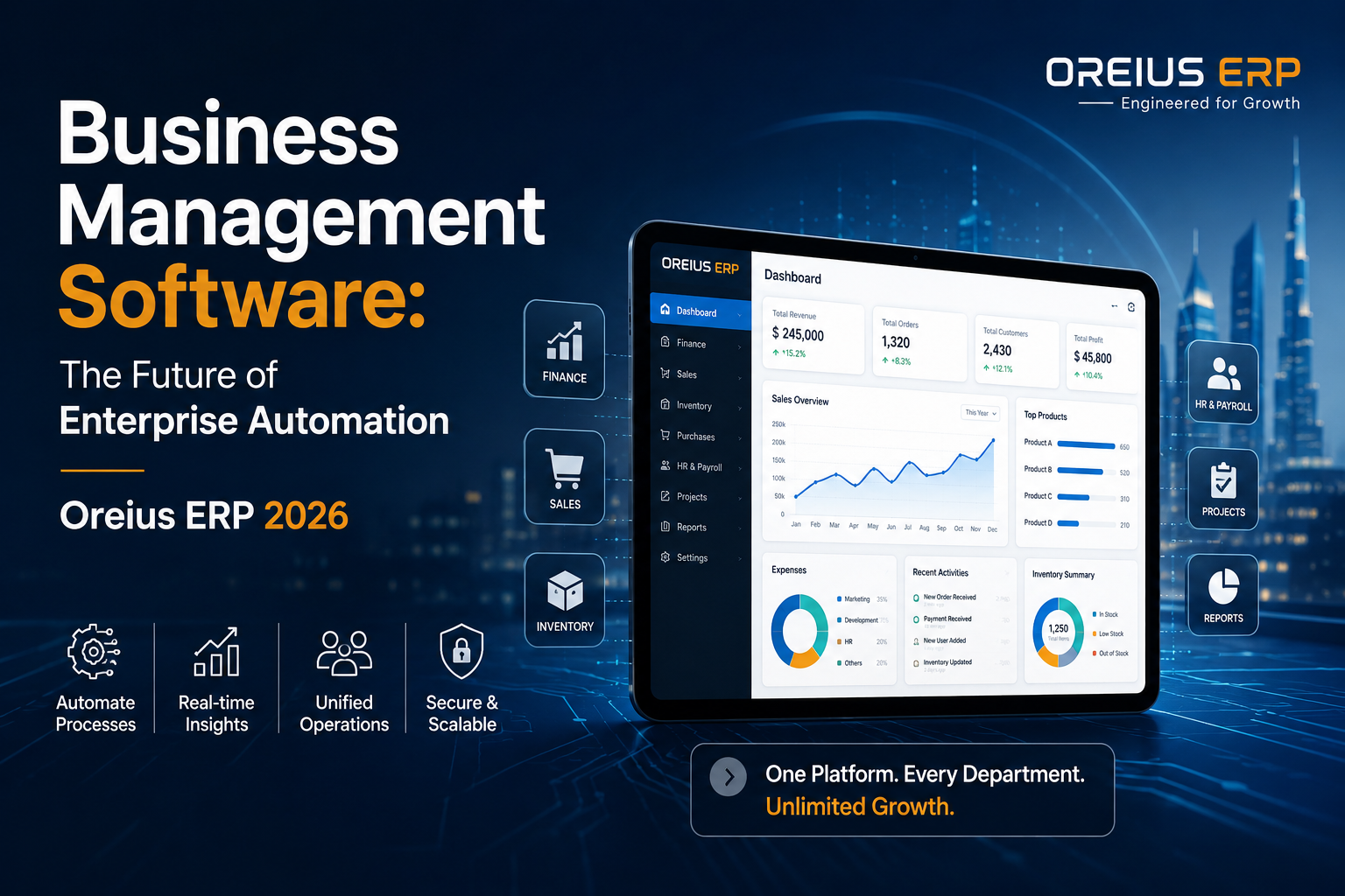 Business Management Software: The Future of Enterprise Automation | Oreius ERP 2026