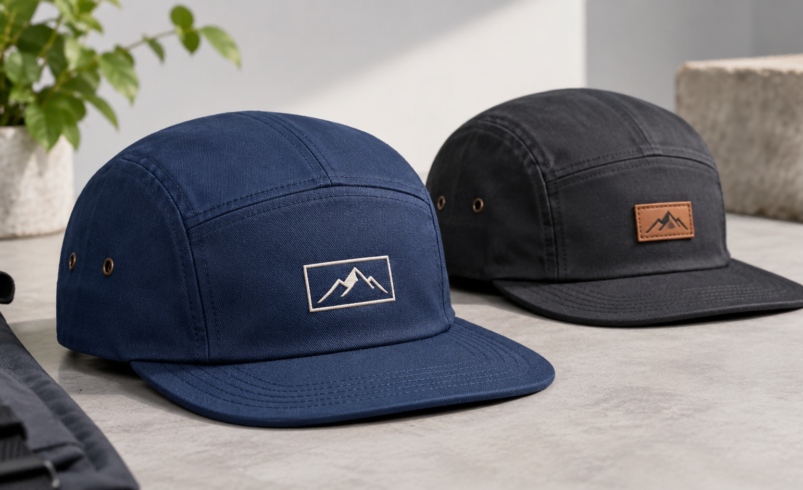 Custom 5 Panel Caps UK | Design, Embroidery & Patches