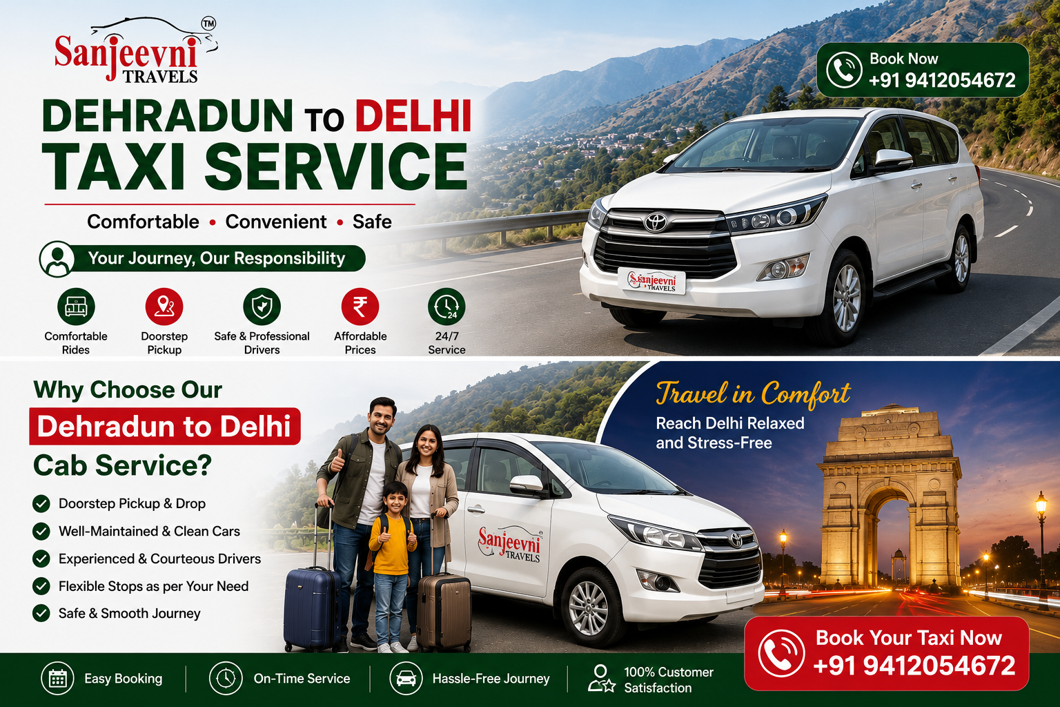 Planning a Dehradun to Delhi Trip? Choose a Comfortable Taxi