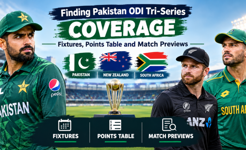Finding Pakistan ODI Tri-Series Coverage: Fixtures, Points Table and Match Previews